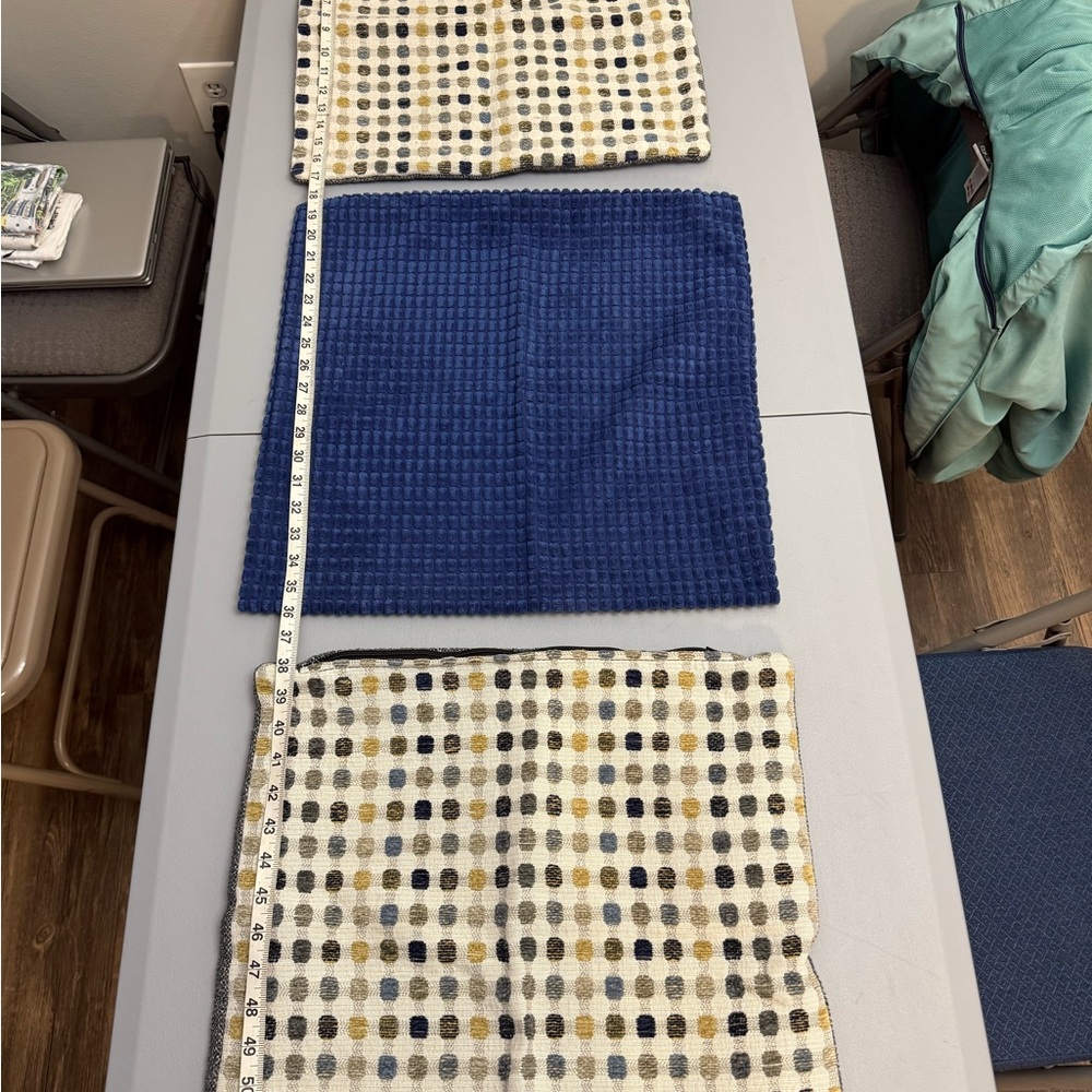 Blue and Polka Dot throw pillow covers